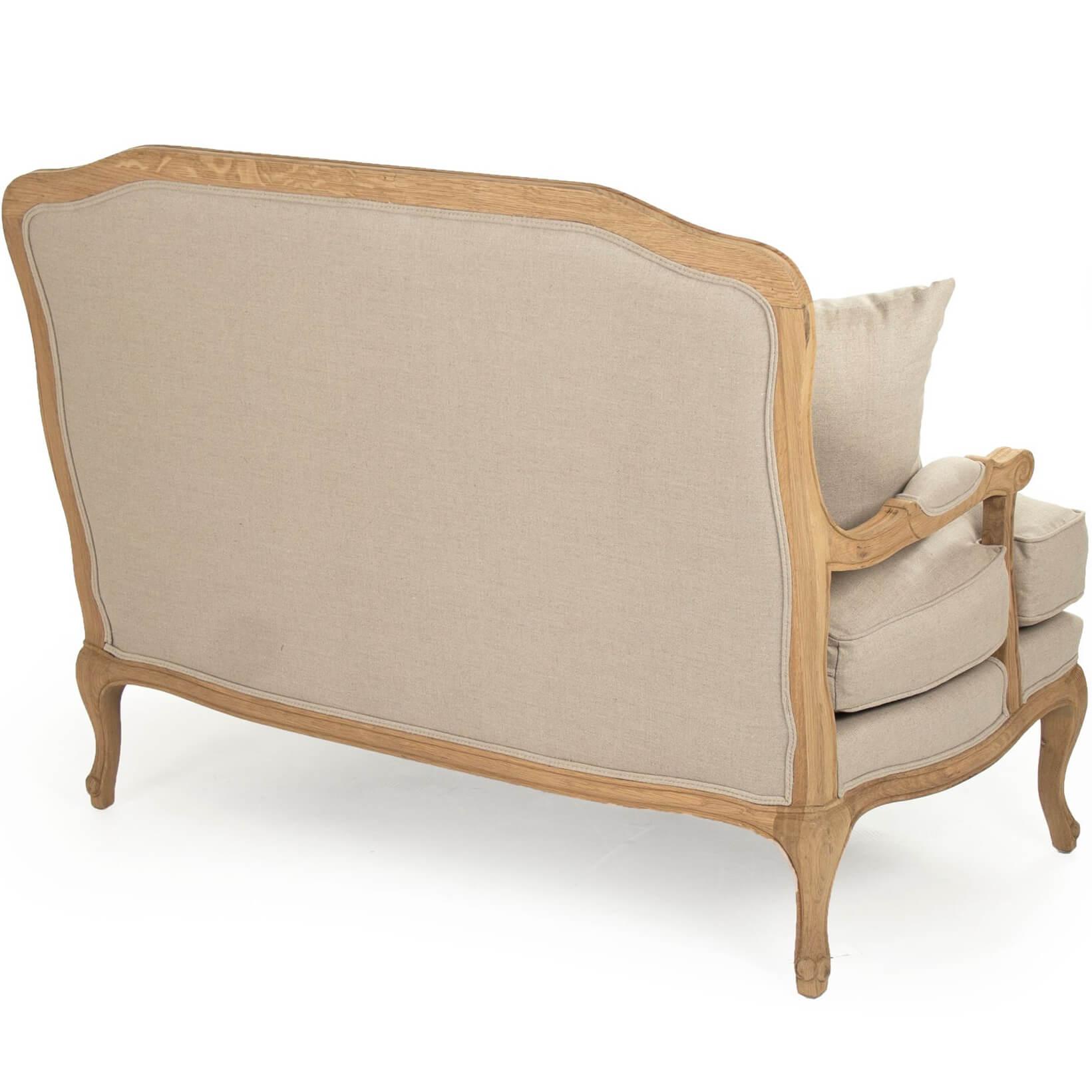 Provence Natural Wood Settee - Belle Escape