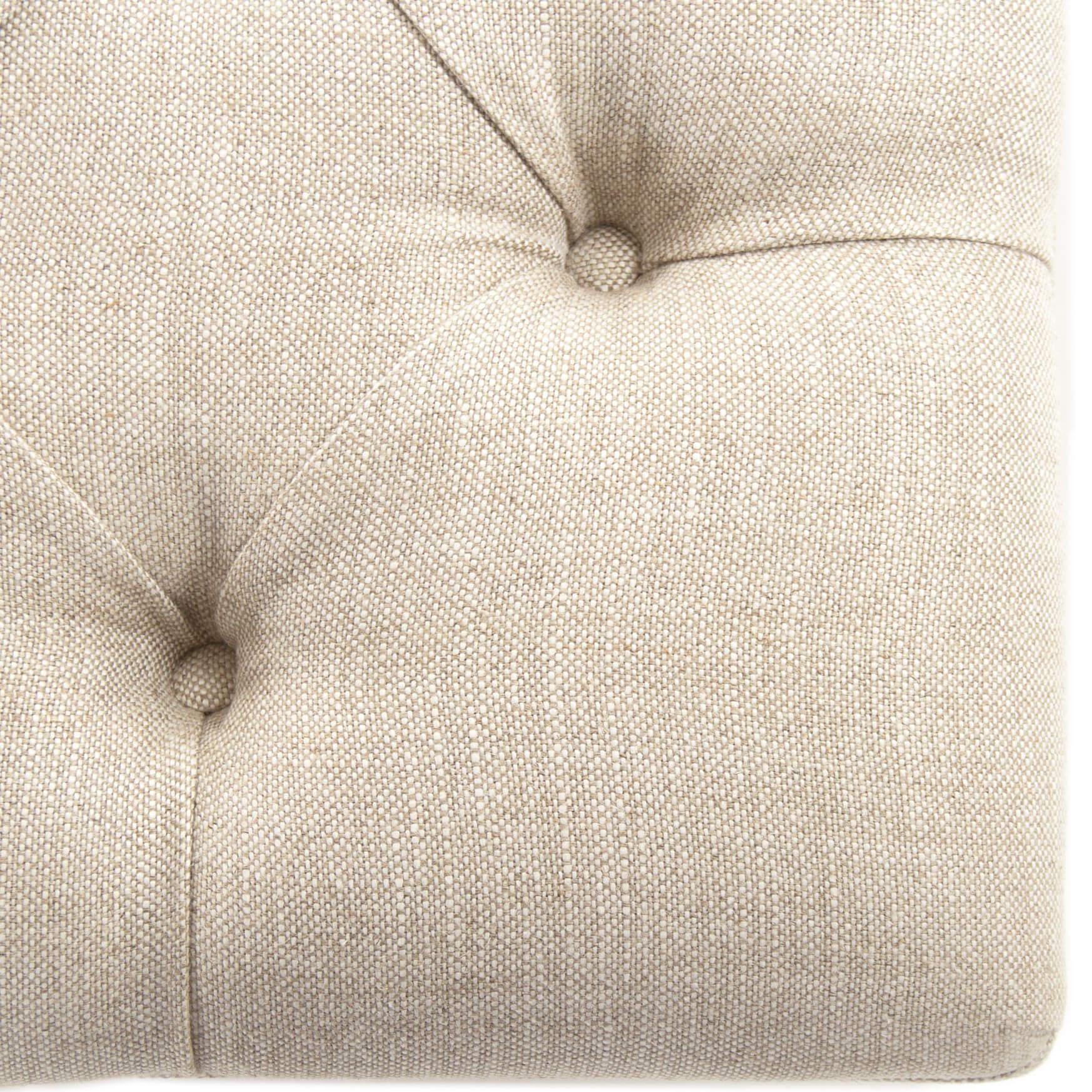 Provence Rectangular Linen Ottoman - Belle Escape