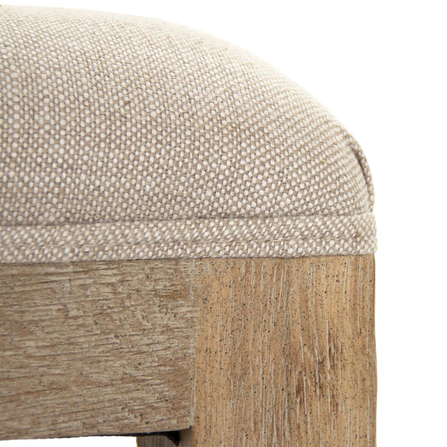 Provence Rectangular Linen Ottoman - Belle Escape