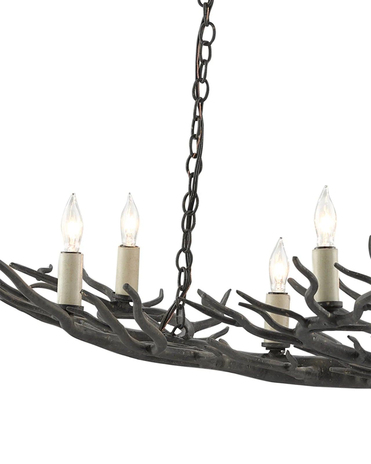 Small Rainforest Bronze Chandelier
