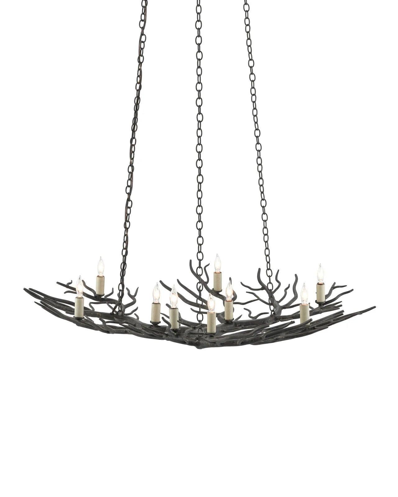 Small Rainforest Bronze Chandelier