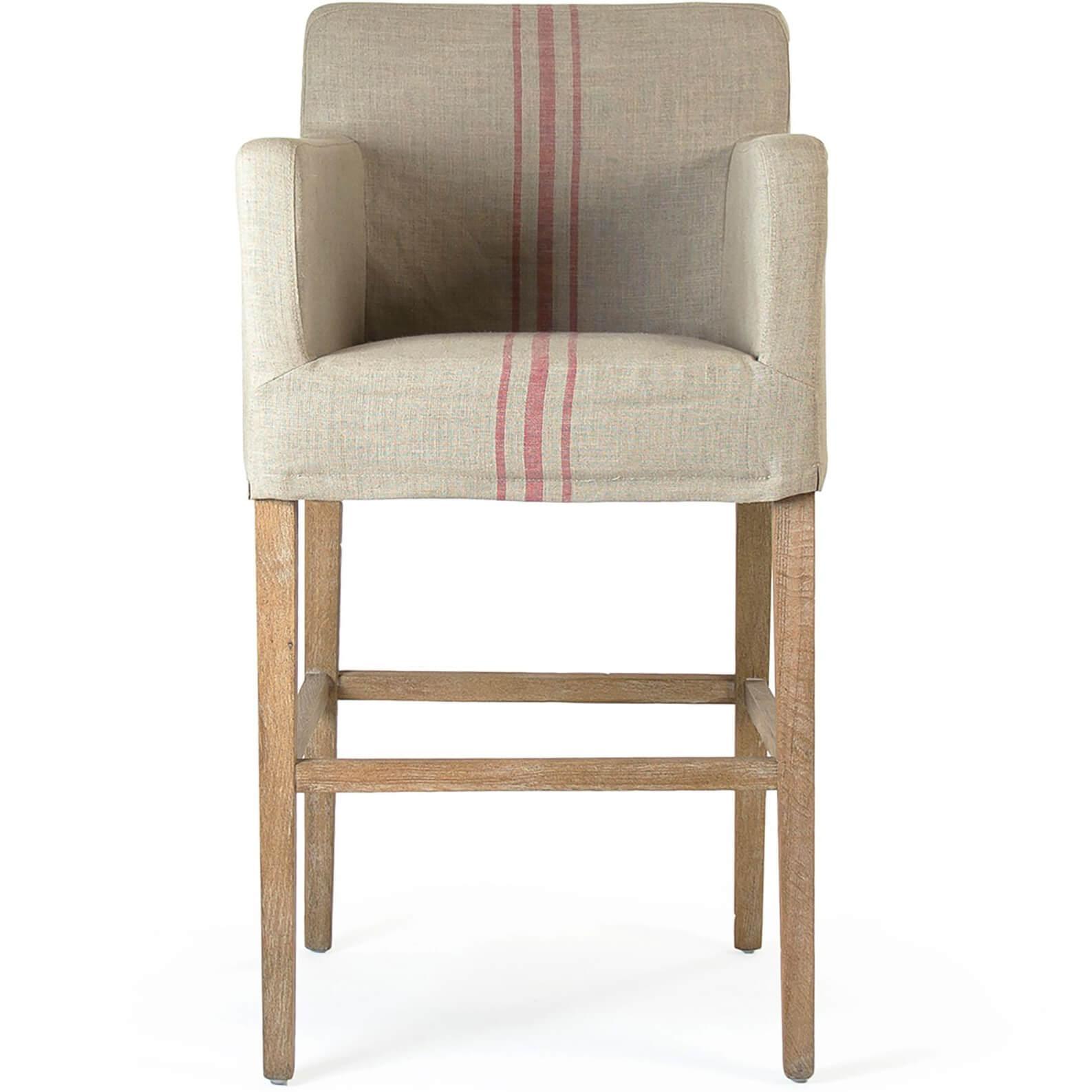 Red Striped Avignon Bar Stools - Belle Escape
