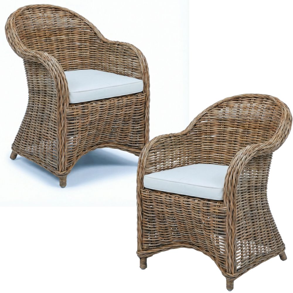 Curved Natural Coastal Chair