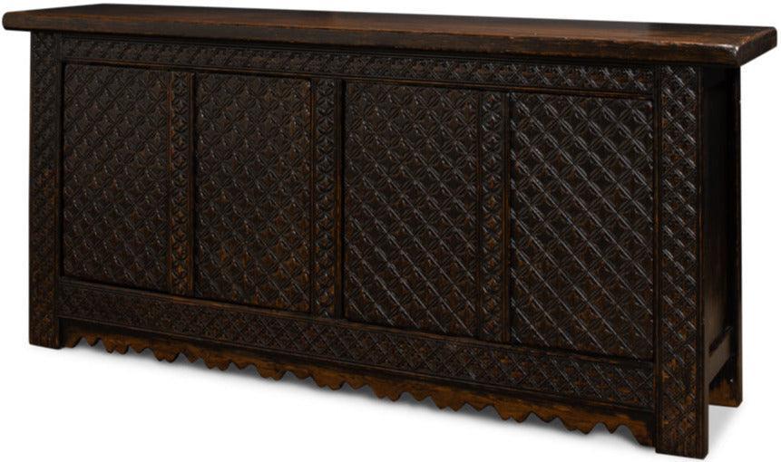 Royal Black Manor 4-Door Sideboard - Belle Escape