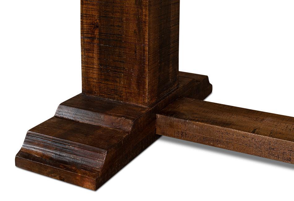 Rustic Farmhouse Pedestal Dining Table - Belle Escape