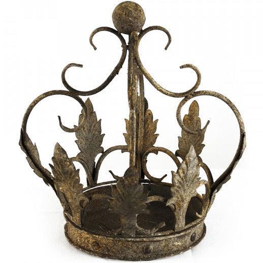 Rustic Gold Metal Crown Lantern - Belle Escape