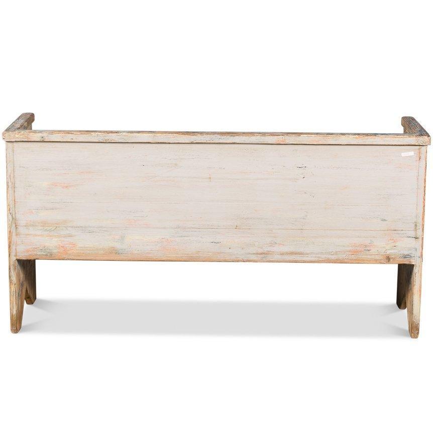Rustic Gray Washed Wood Bench - Belle Escape