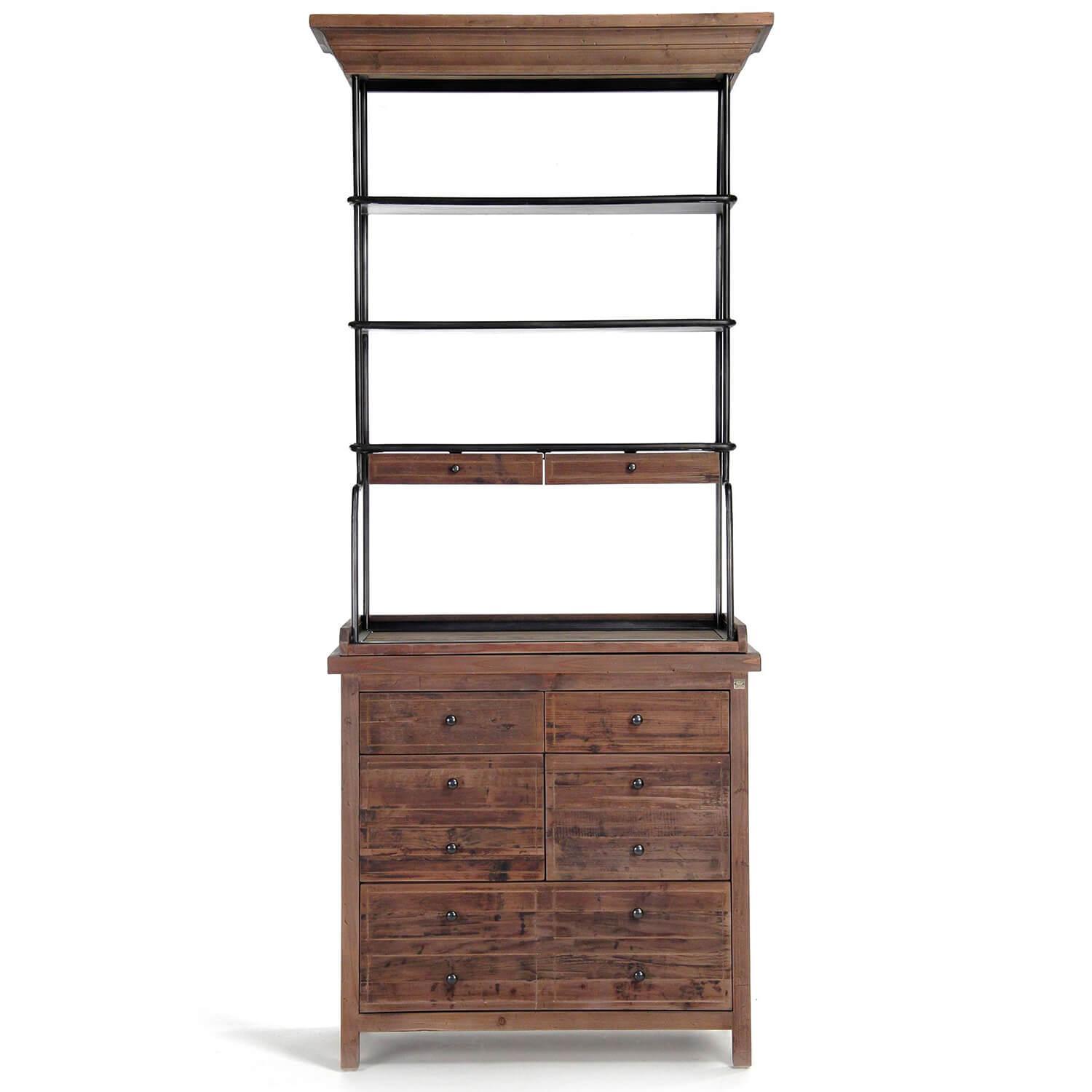 Rustic Wood and Metal Cabinet - Belle Escape