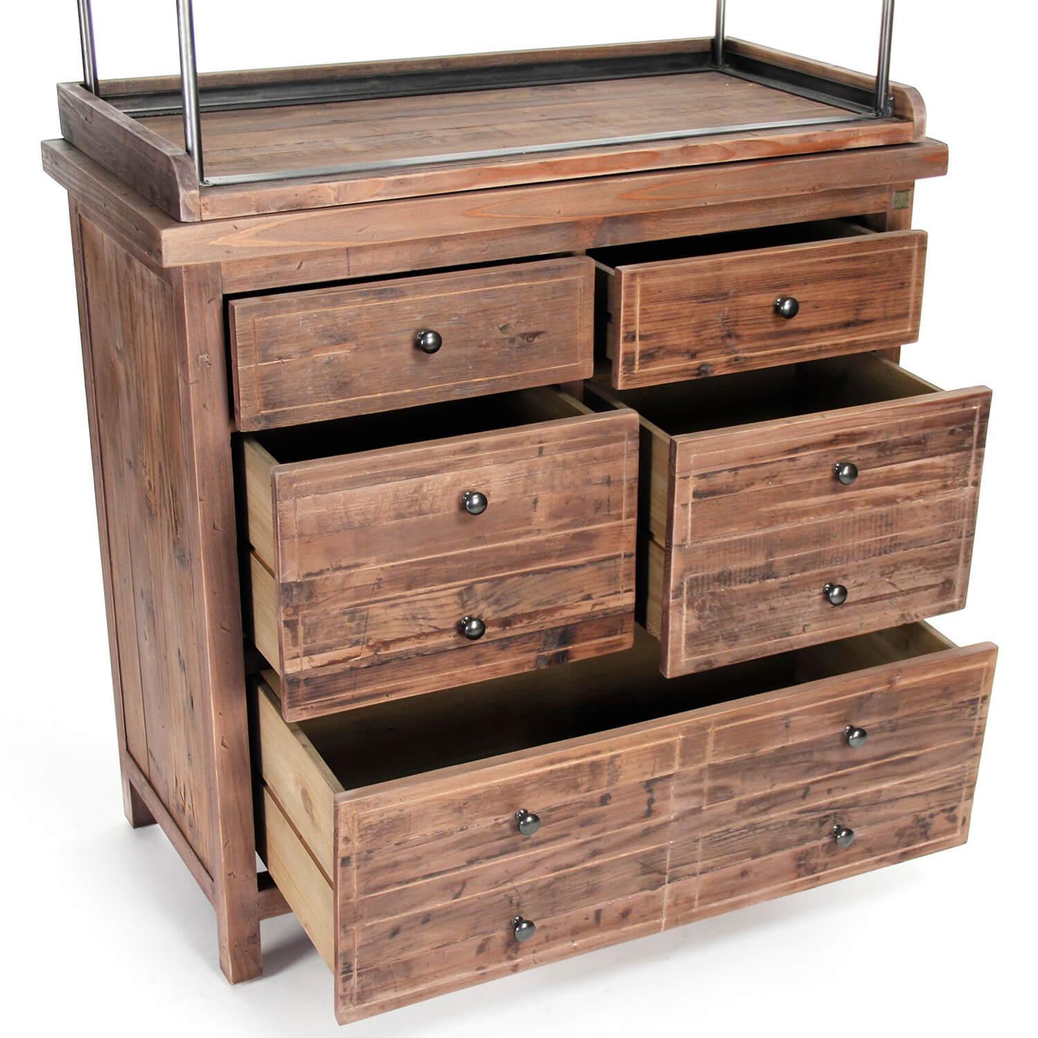 Rustic Wood and Metal Cabinet - Belle Escape