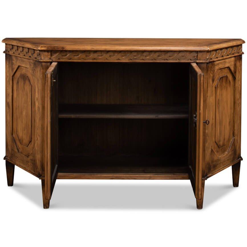 Rustic Wrenn Wood Carved Credenza - Belle Escape