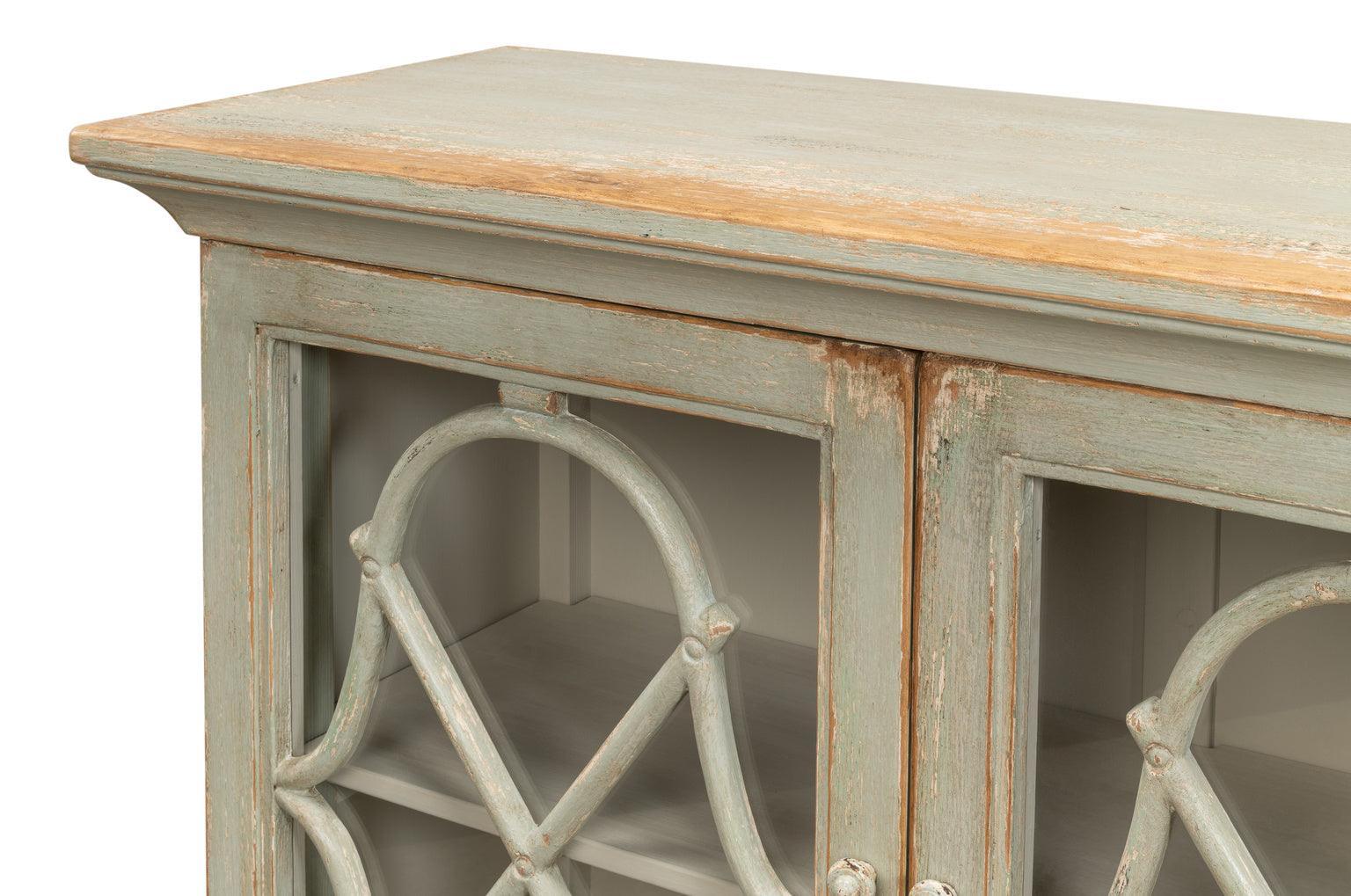 Sage Quatrefoil Design Sideboard - Belle Escape