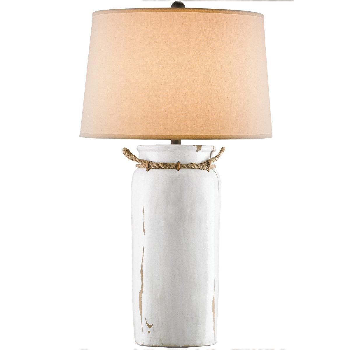 Sailaway White Crackle Lamp - Belle Escape