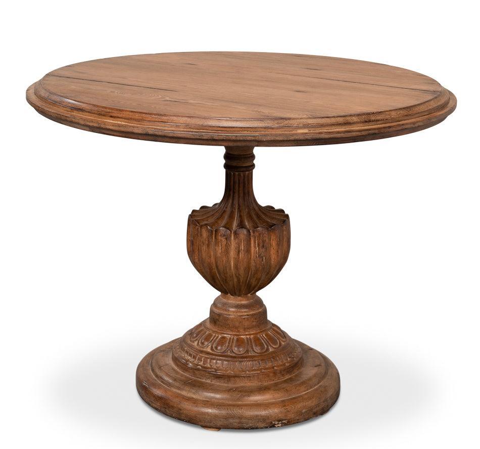 Salvatore Brown Pedestal Dining Table - Belle Escape