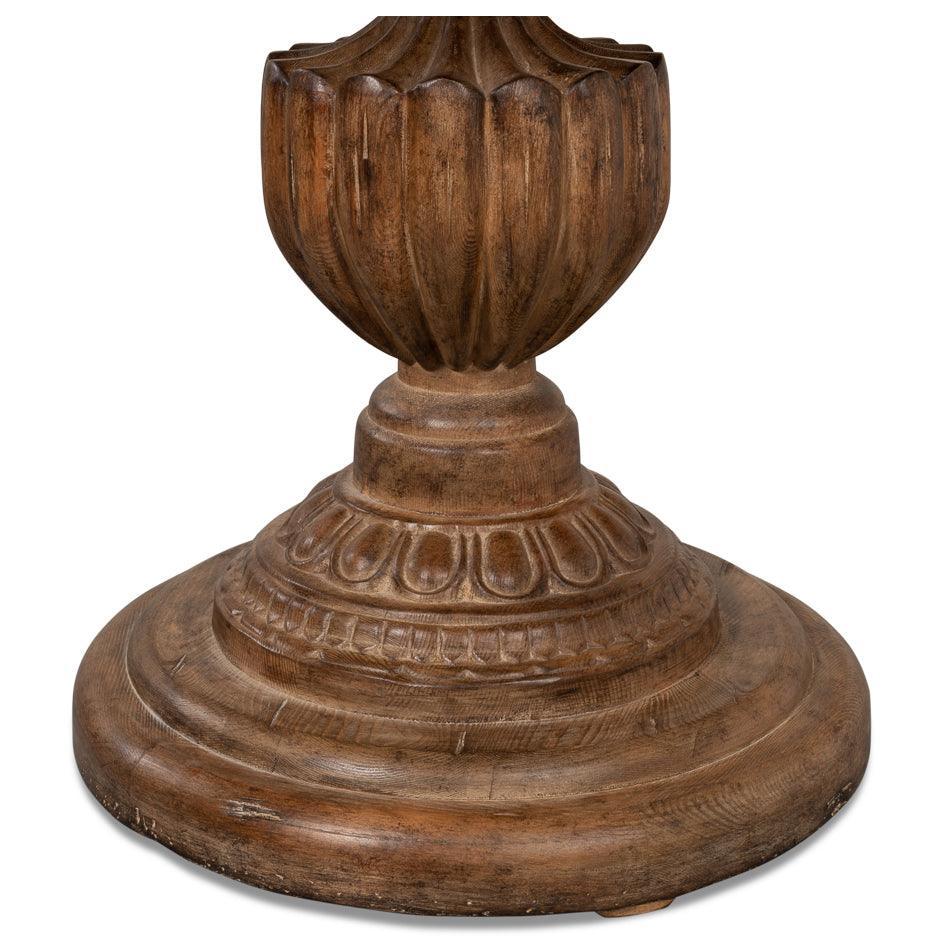 Salvatore Brown Pedestal Dining Table - Belle Escape