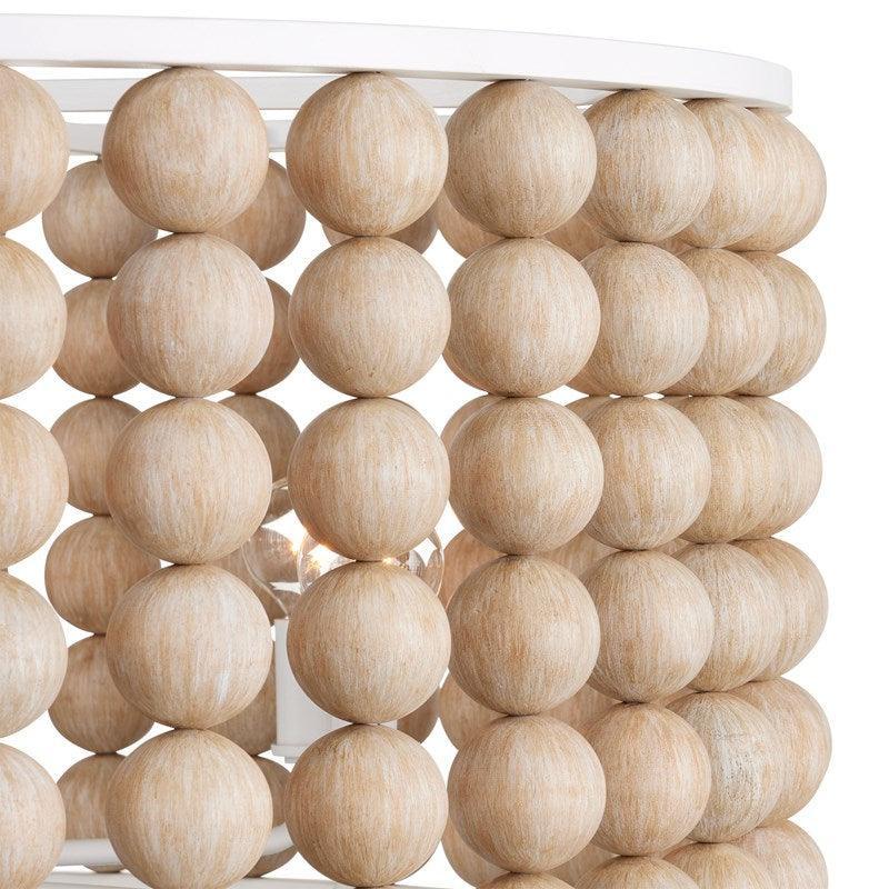 Sandstone Wood Beaded Chandelier - Belle Escape