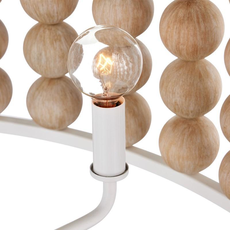 Sandstone Wood Beaded Chandelier - Belle Escape