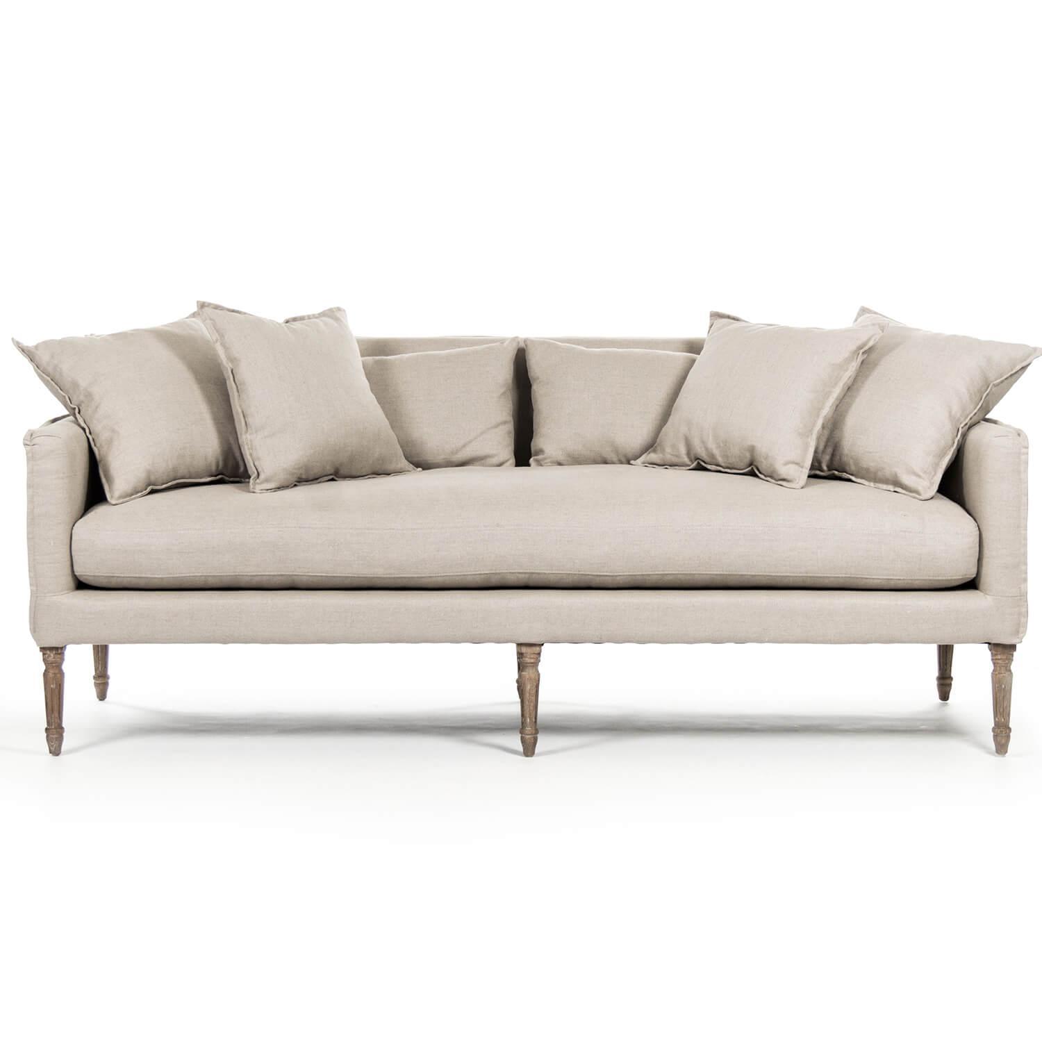 Scandinavian Linen Sofa - Belle Escape