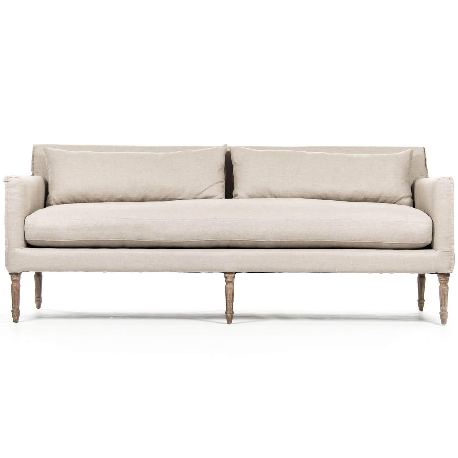 Scandinavian Linen Sofa - Belle Escape