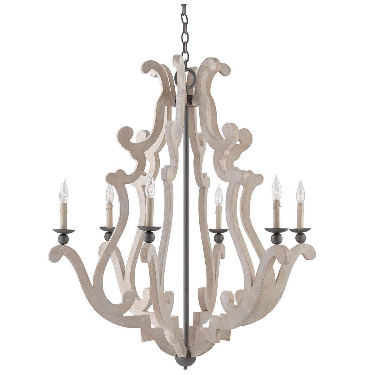Scrolled Concrete Chandelier - Belle Escape