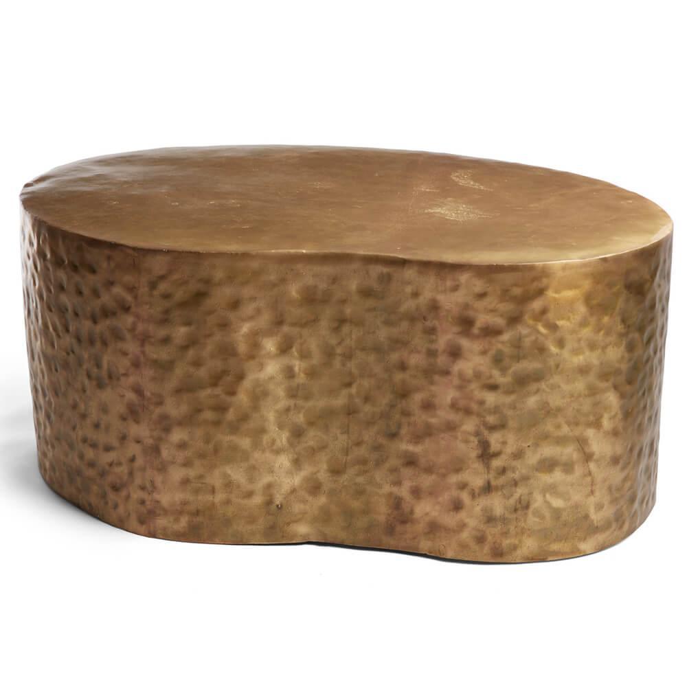Sculpted Brass Cocktail Table - Belle Escape