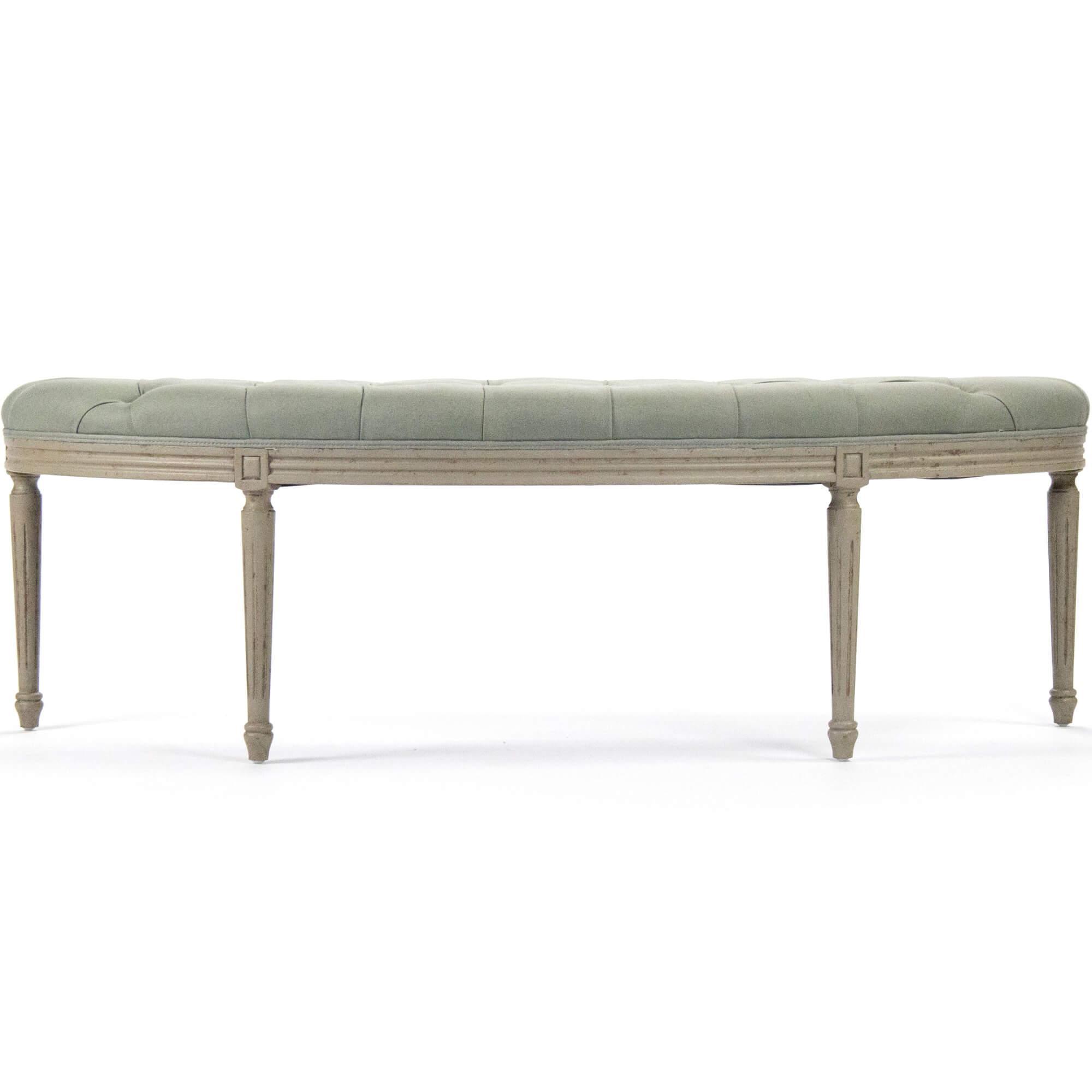Sea Gray Louis Curved Bench - Belle Escape