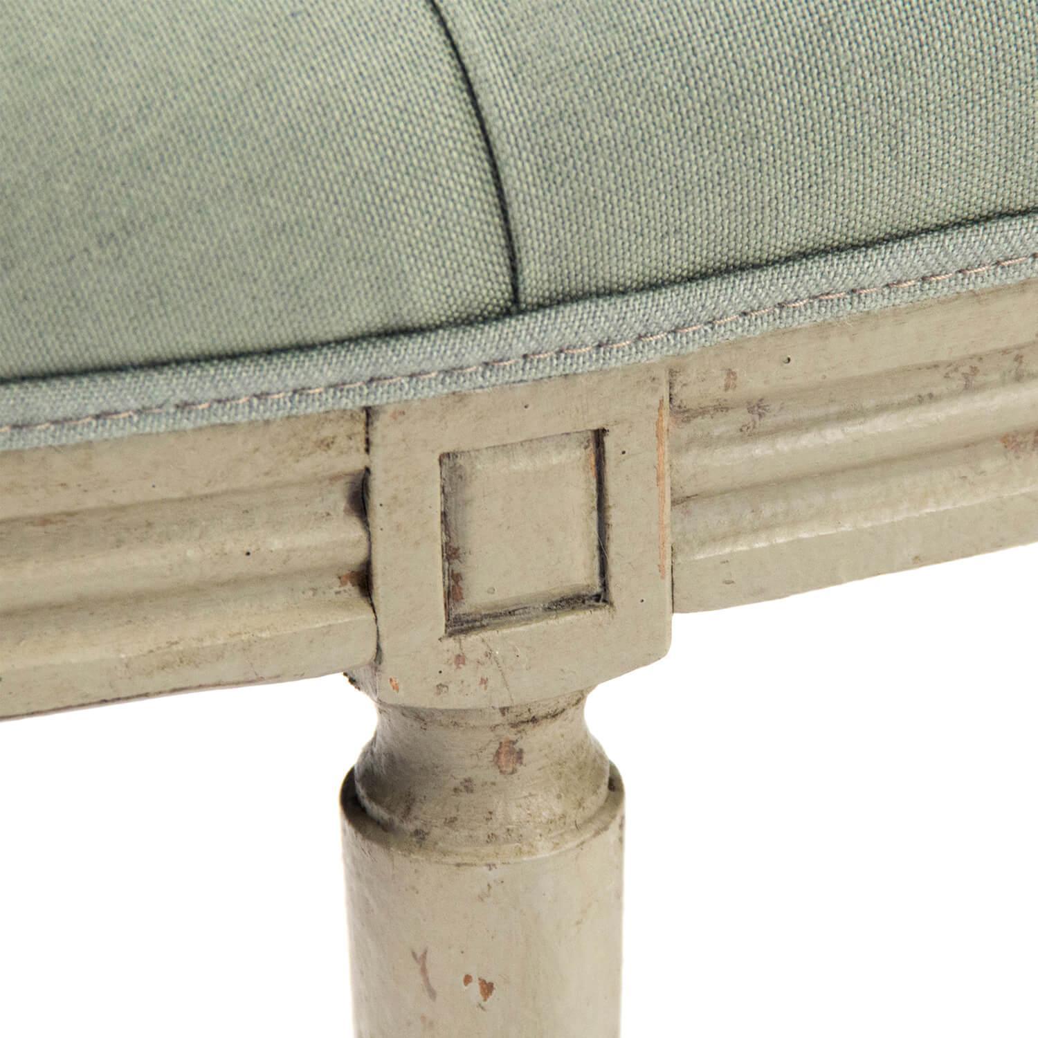 Sea Gray Louis Curved Bench - Belle Escape