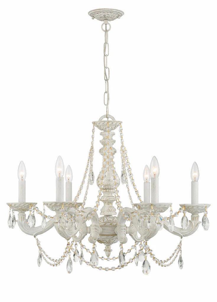 Shabby Chic Crystal Swag Chandelier - Belle Escape