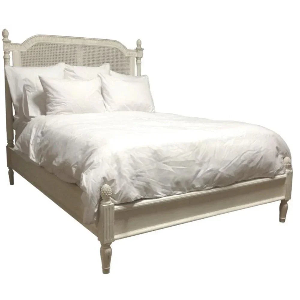 Romantic Shabby Chic Cane Back Bed