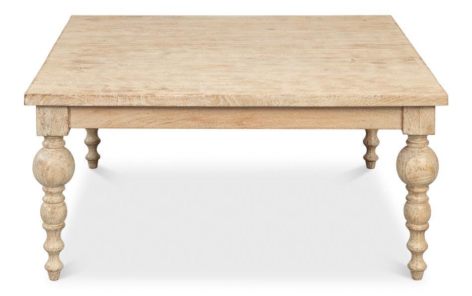 Sienna Turned Leg Coffee Table - Belle Escape