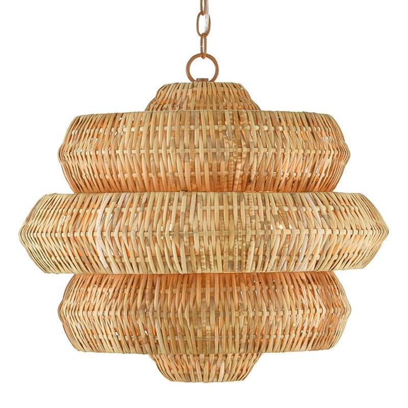 Small Rattan Antibes Chandelier - Belle Escape