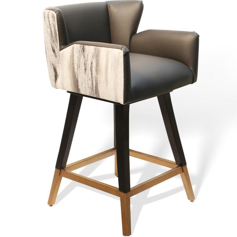 Smokey Loft Swivel Counter Stool - Belle Escape