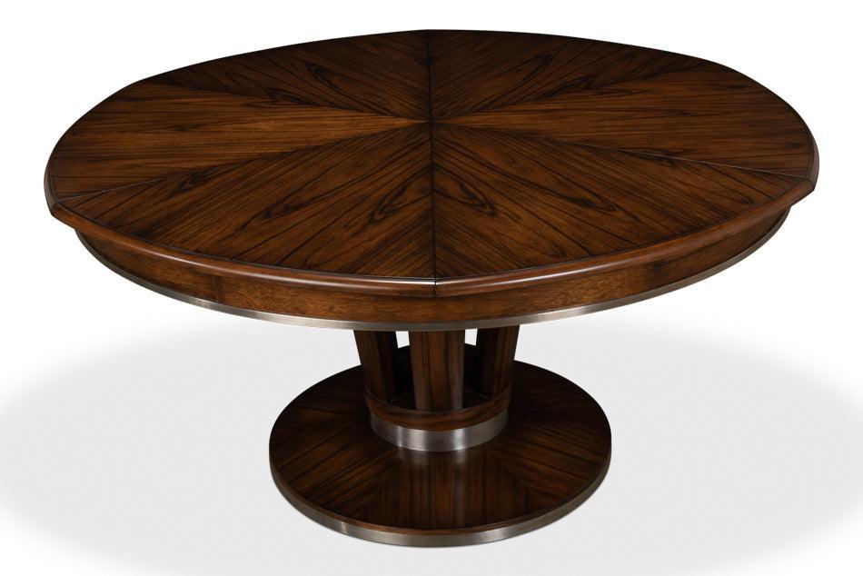 Soho Dark Walnut Jupe Dining Table - Belle Escape