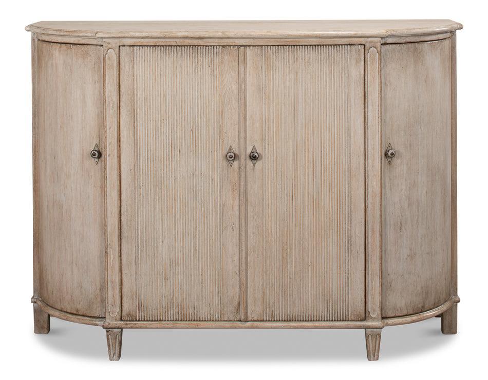 Stone Gray Brooks Demilune Sideboard - Belle Escape