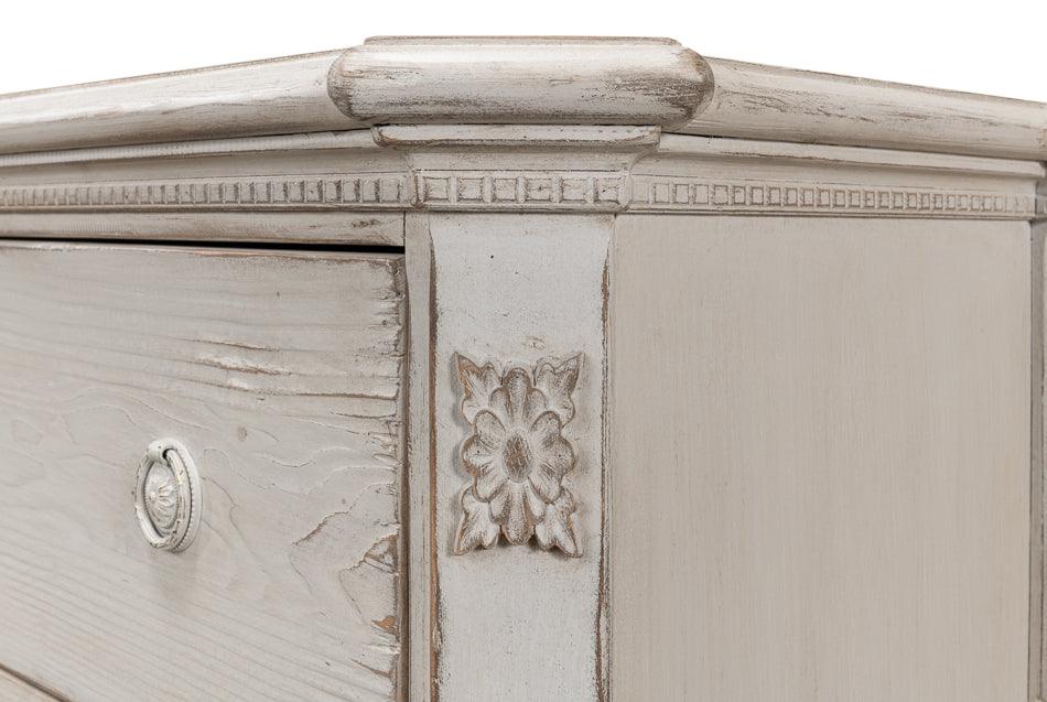 Stone Grey French Country Commode Chest - Belle Escape