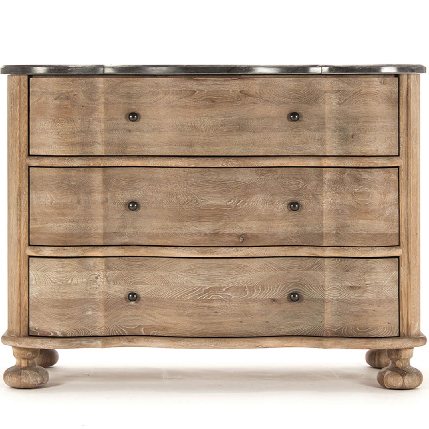 Stone Top Gray Oak Chest - Belle Escape
