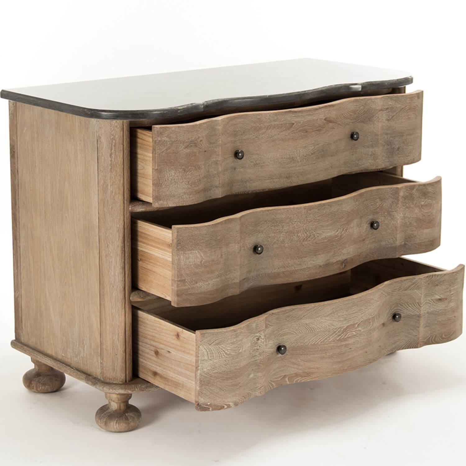 Stone Top Gray Oak Chest - Belle Escape