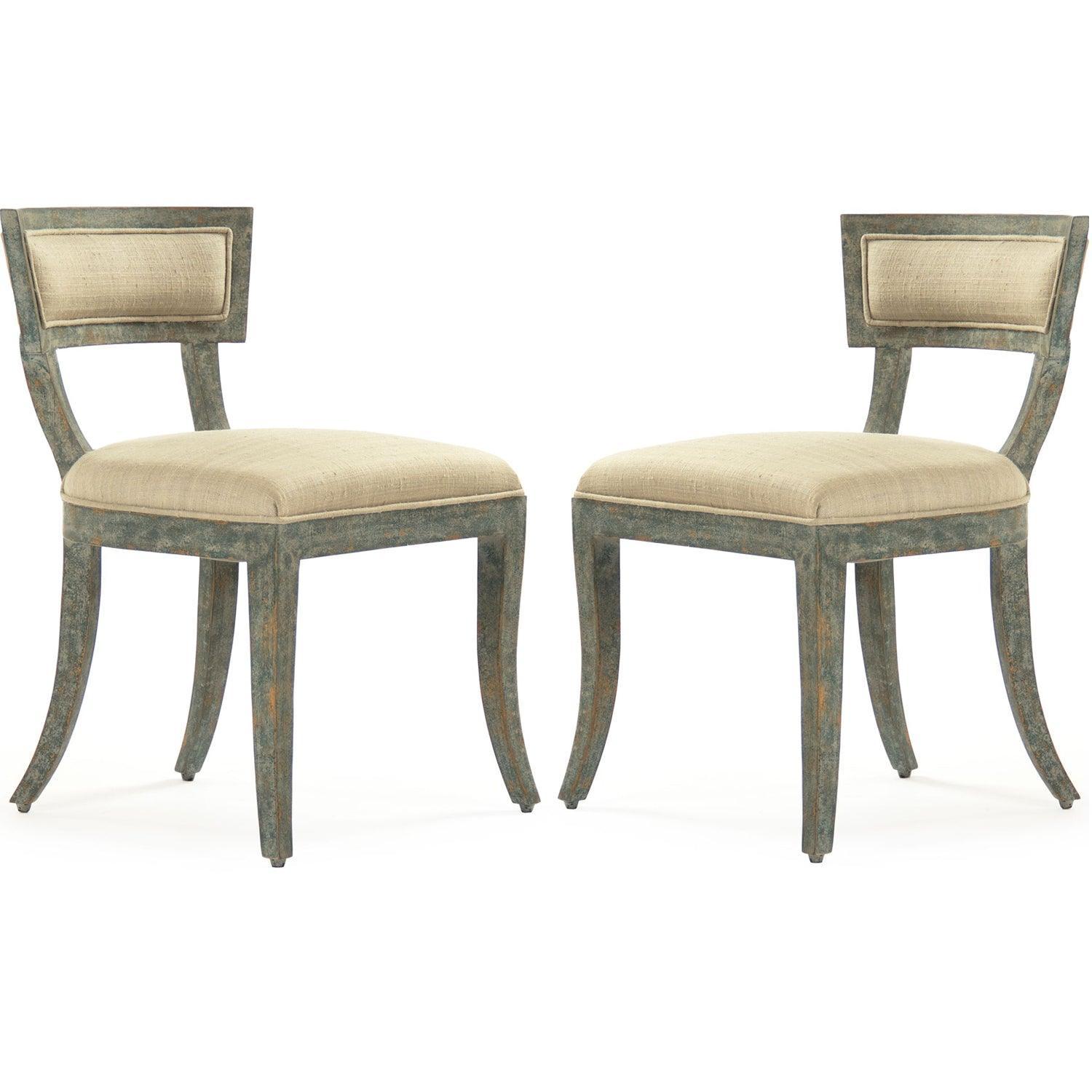 Stone Verte Farmhouse Side Chairs - Pair - Belle Escape