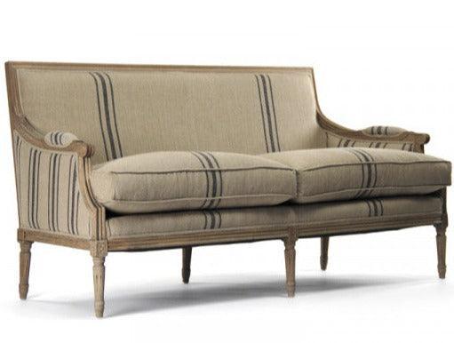 Striped French Louis Sofa - Belle Escape
