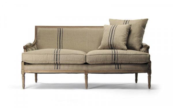 Striped French Louis Sofa - Belle Escape