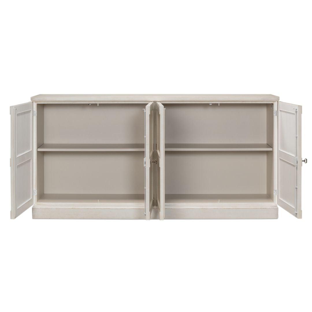 Stucco White Rhapsody Paneled Sideboard