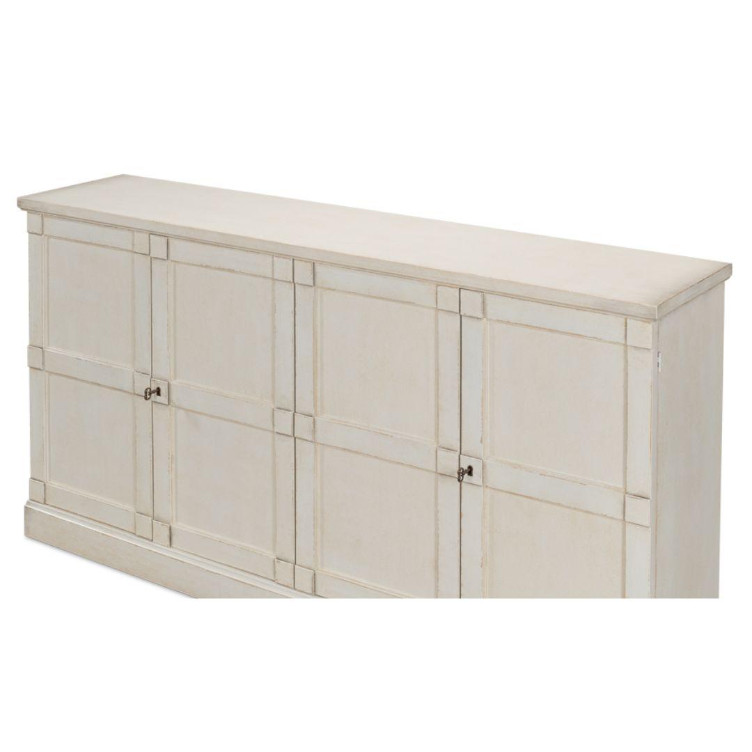 Stucco White Rhapsody Paneled Sideboard