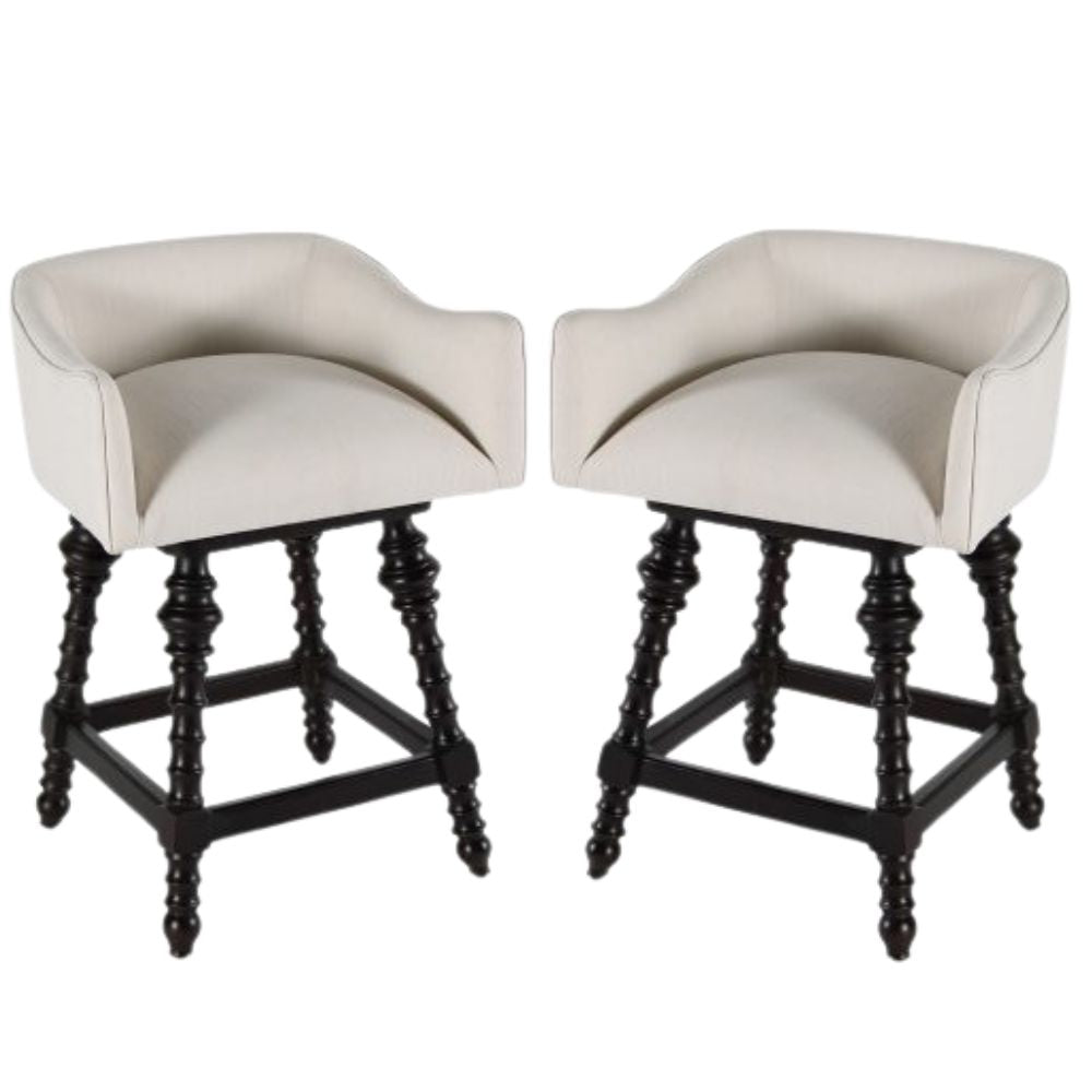 Swivel Turned Legs Counter Stool