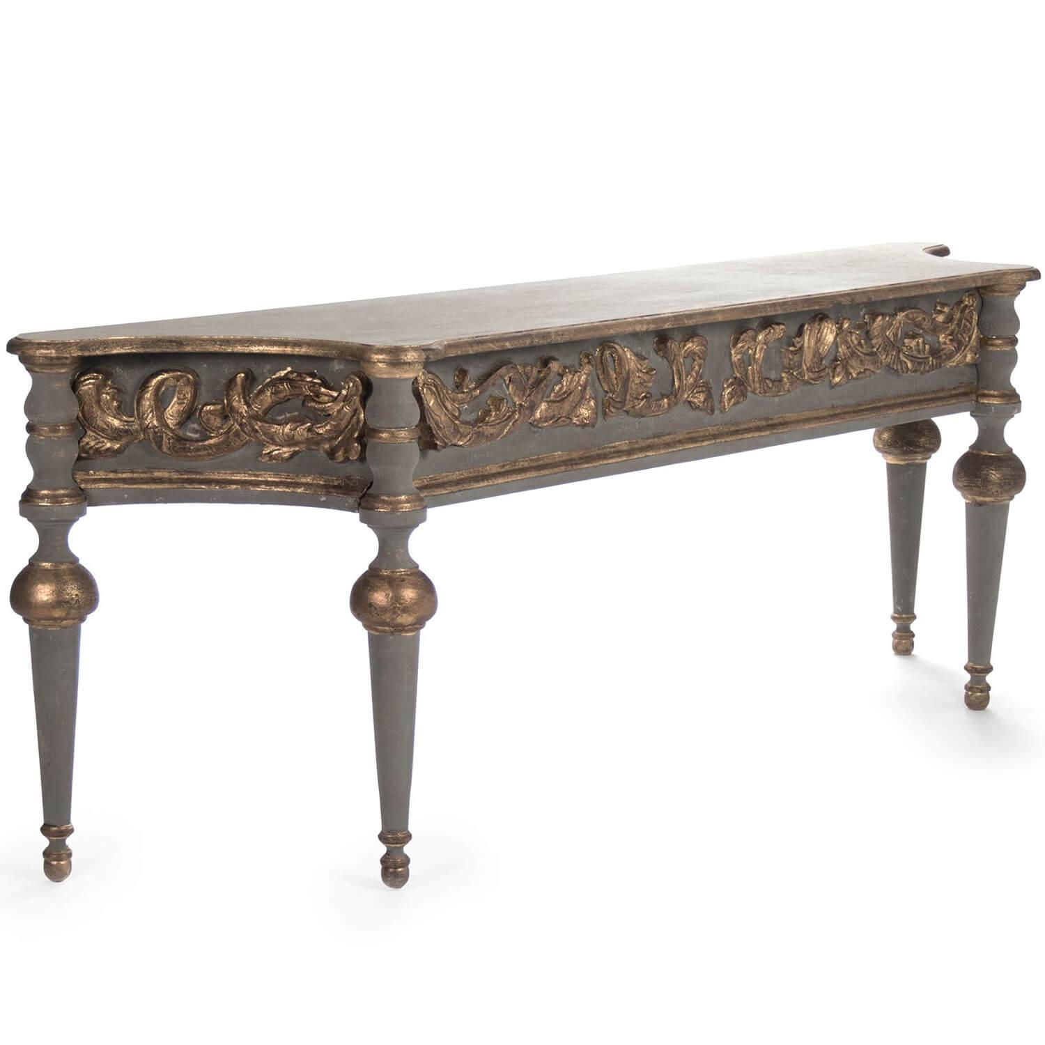 Symphonic Ornate Gray Console Table - Belle Escape