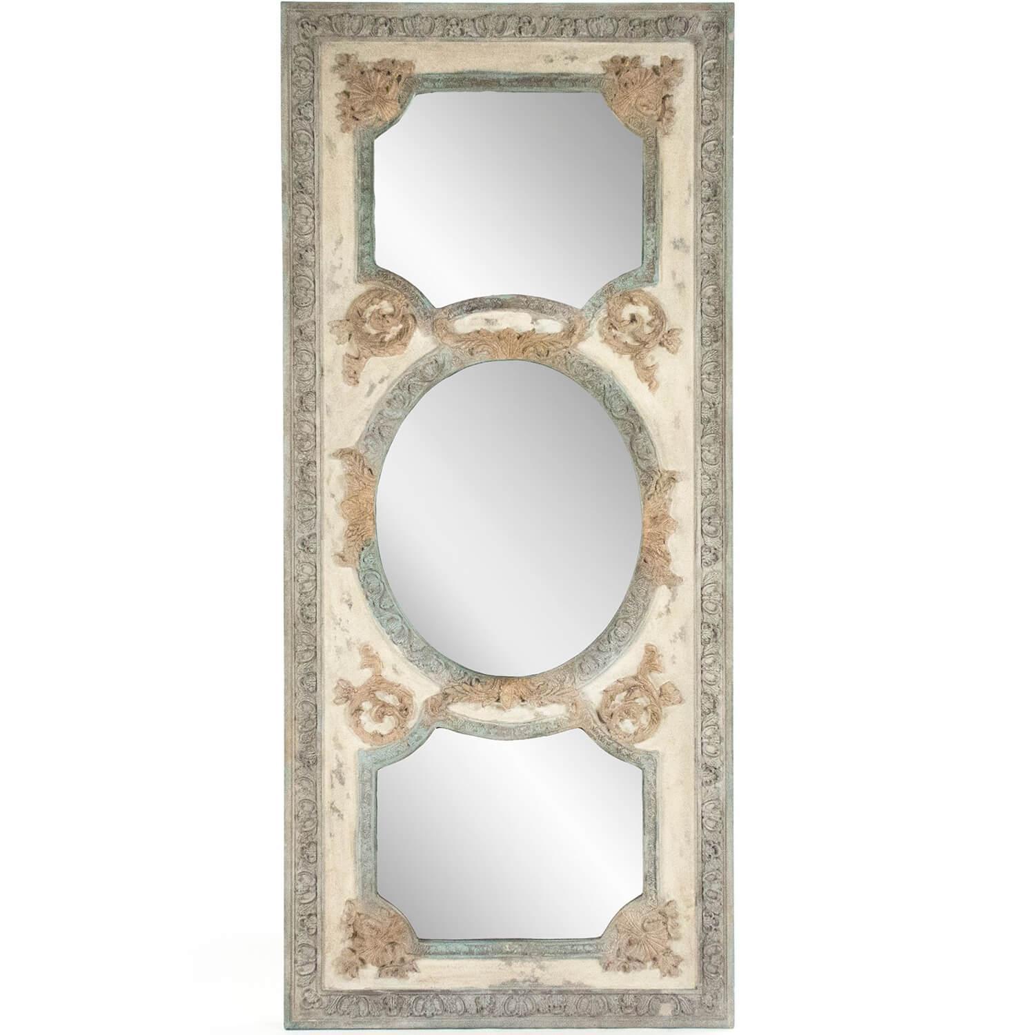 Tall Ornate French Cream Mirror - Belle Escape