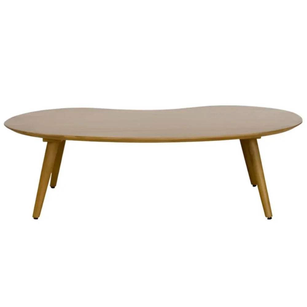 Modern Teak Kidney-Shaped Coffee Table