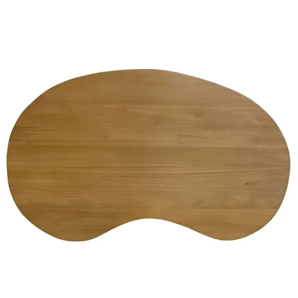 Modern Teak Kidney-Shaped Coffee Table