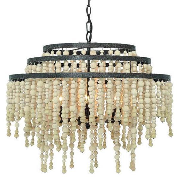 Tiered Boho Poppy Beaded Chandelier - Belle Escape