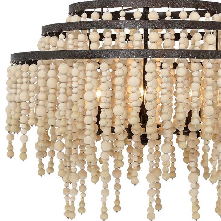 Tiered Boho Poppy Beaded Chandelier - Belle Escape