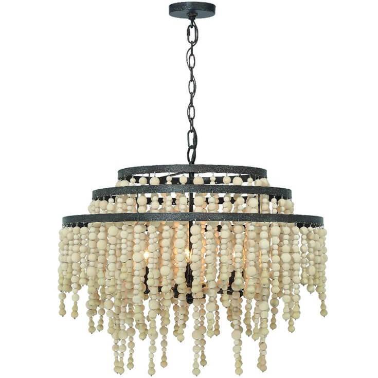 Tiered Boho Poppy Beaded Chandelier - Belle Escape