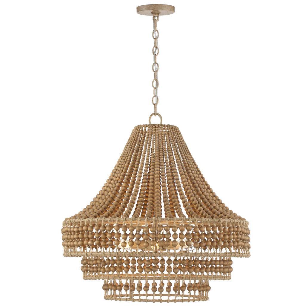 Tiered Wood Beaded Chandelier - Belle Escape